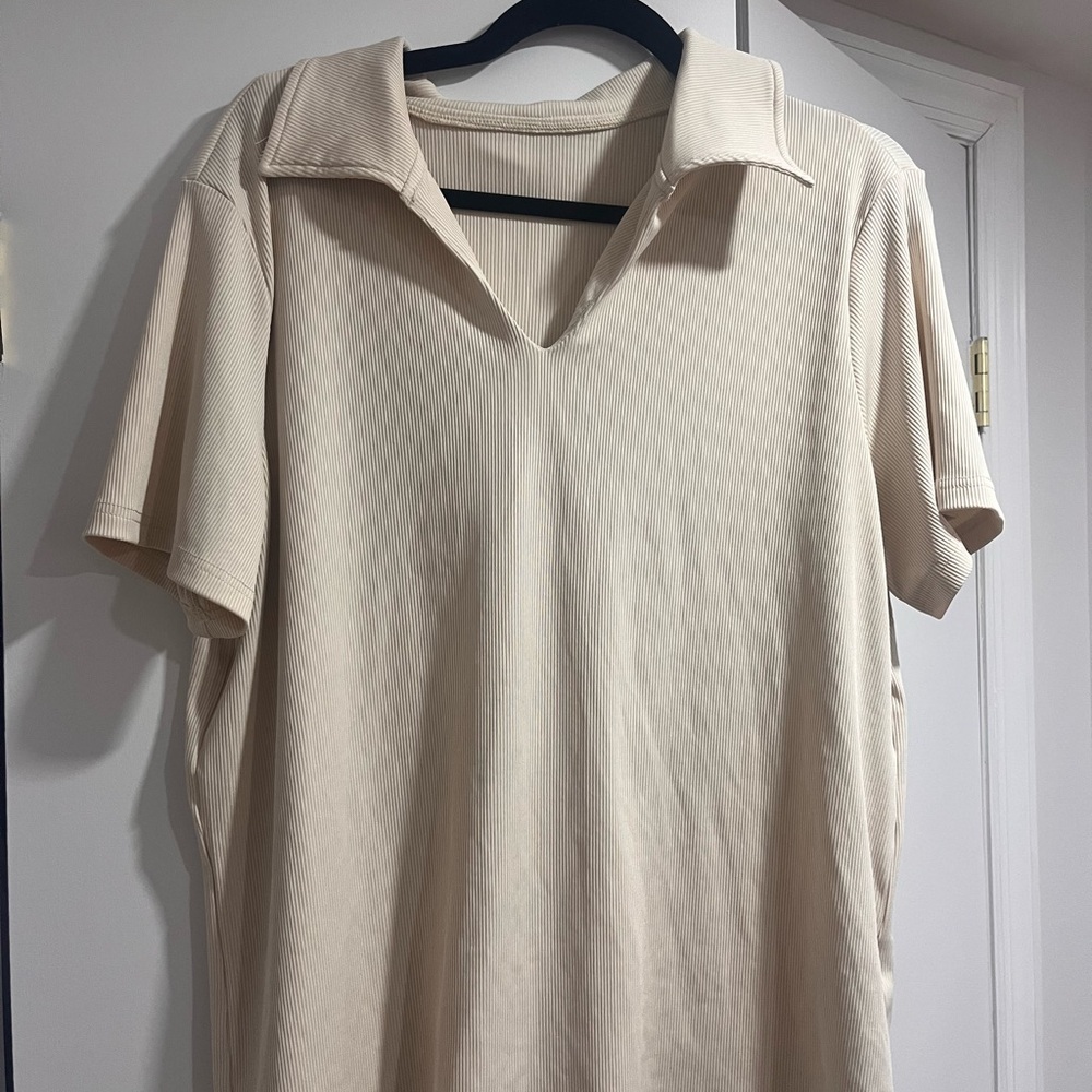 Women’s Cream Polo Shirt